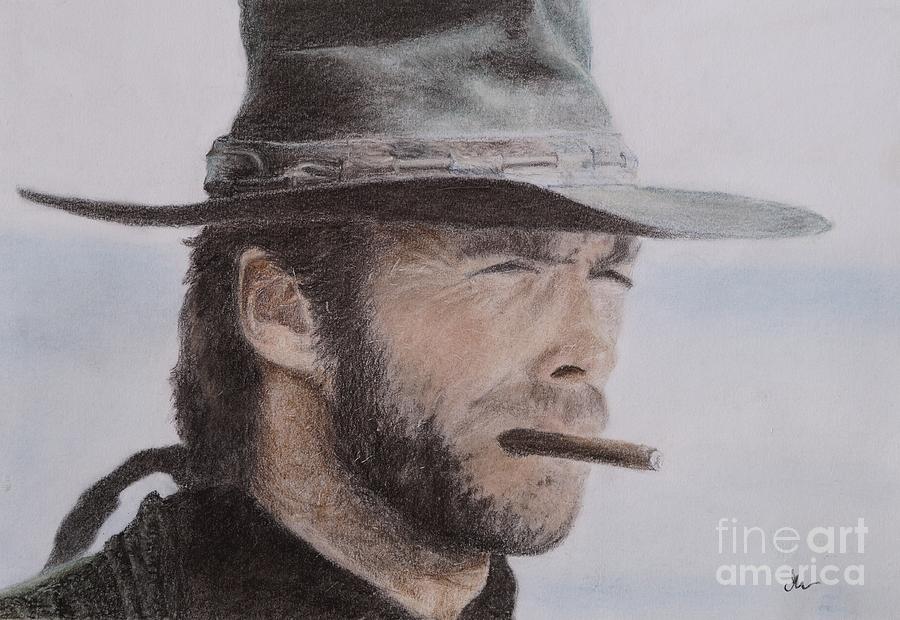 Clint Eastwood Drawing - Clint Eastwood drawing by Timea Mazug