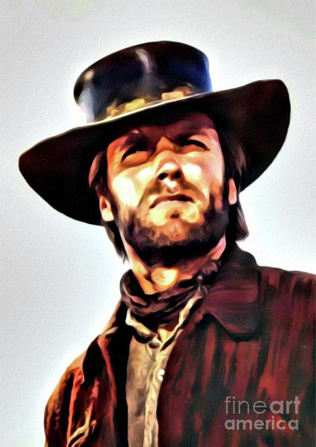 Clint Eastwood, Hollywood Legend By Mary Bassett Digital Art