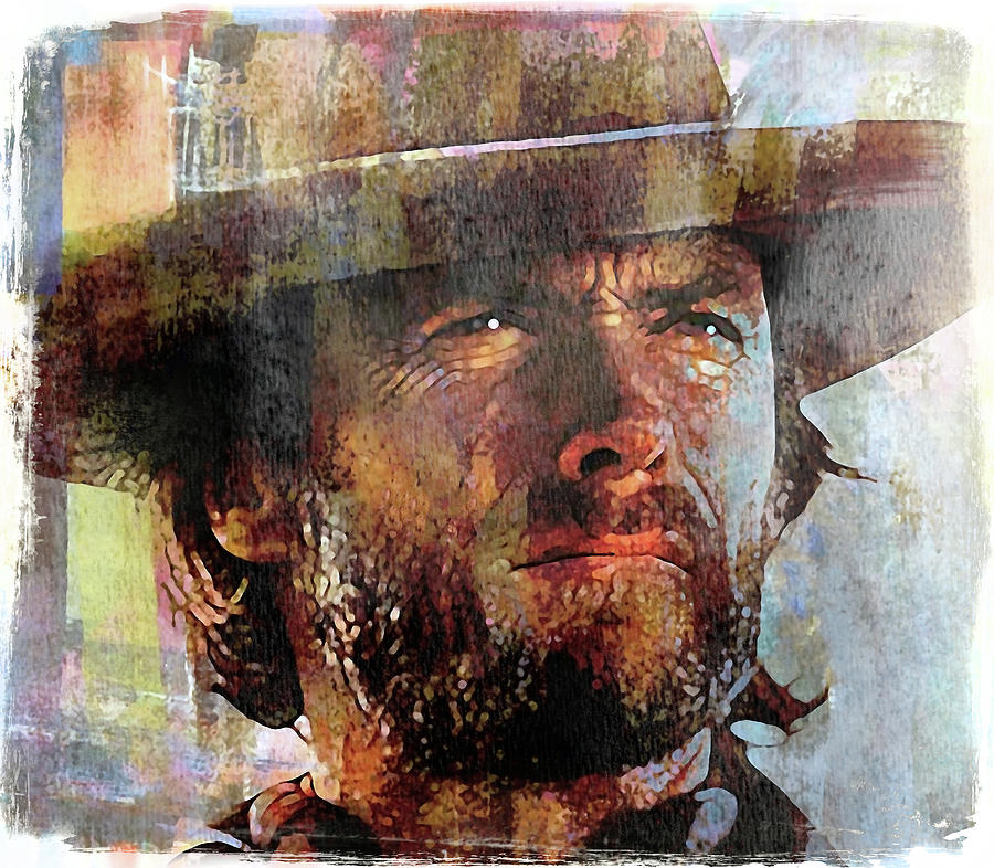 Clint Eastwood Digital Art by Mal Bray