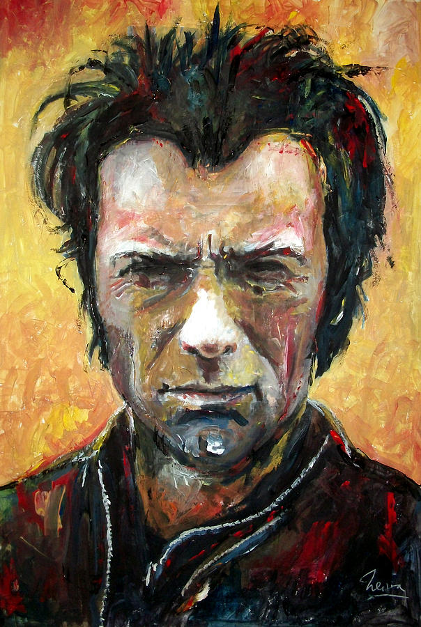 Hollywood Painting - Clint Eastwood by Marcelo Neira