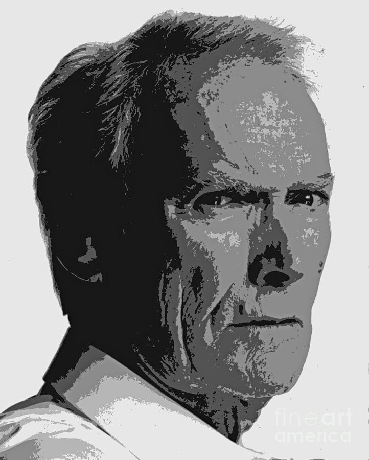 Clint Eastwood Painting by Pd | Fine Art America