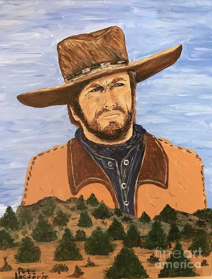 The Good The Bad And The Ugly Painting - Clint Eastwood by Pete Lester    Art Collector