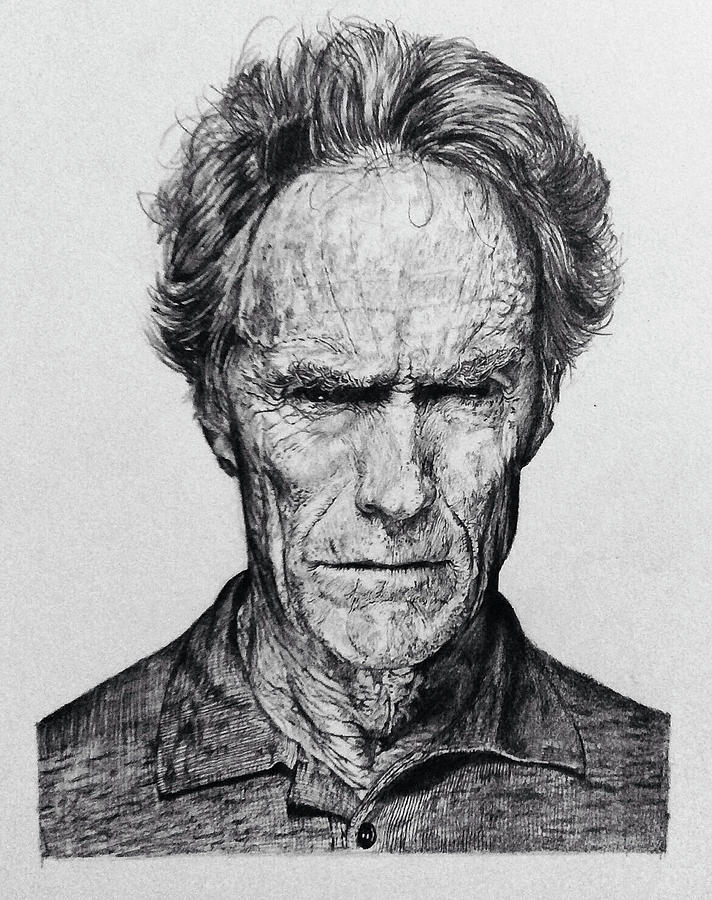 Clint eastwood Drawing by Soupatik Ghosh - Fine Art America