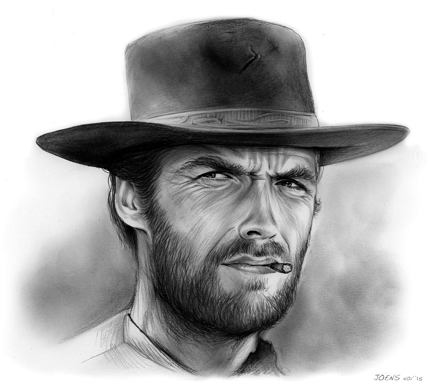 Clint Drawing by Greg Joens | Fine Art America