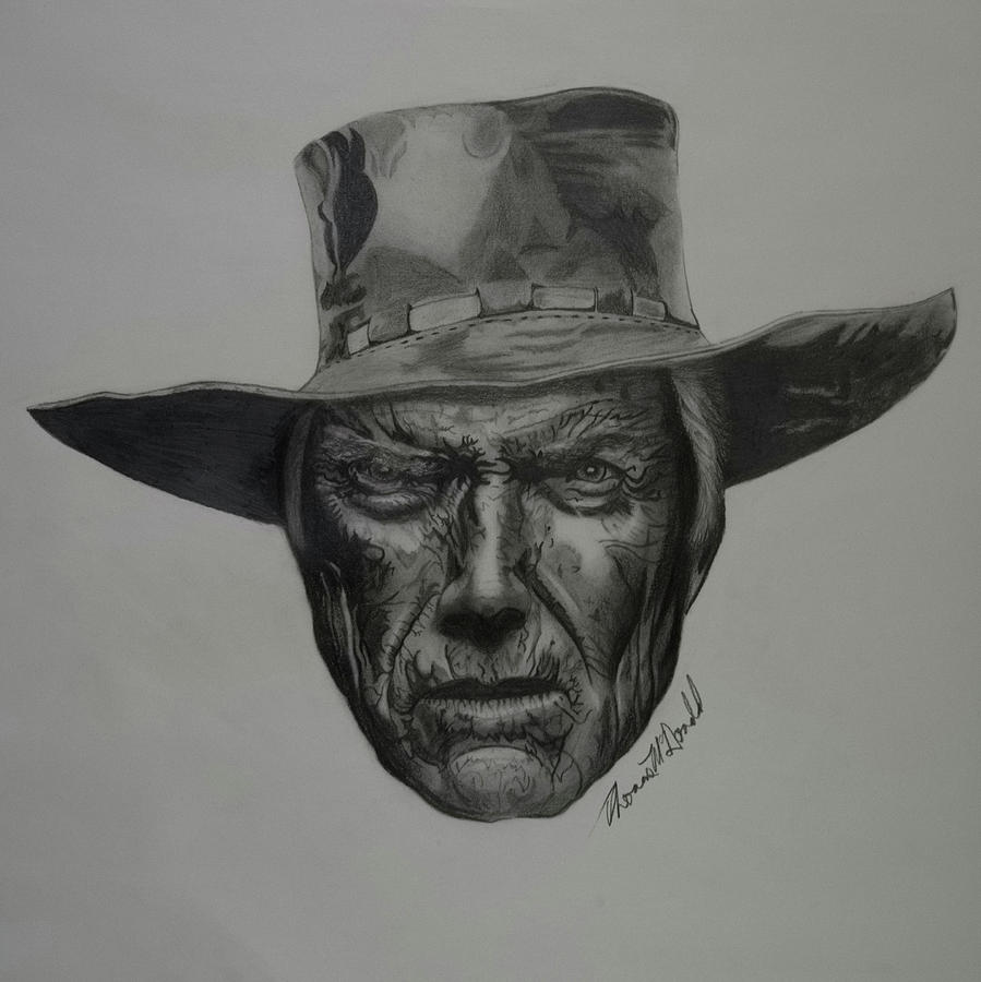 Clint Drawing by Thomas McDonald