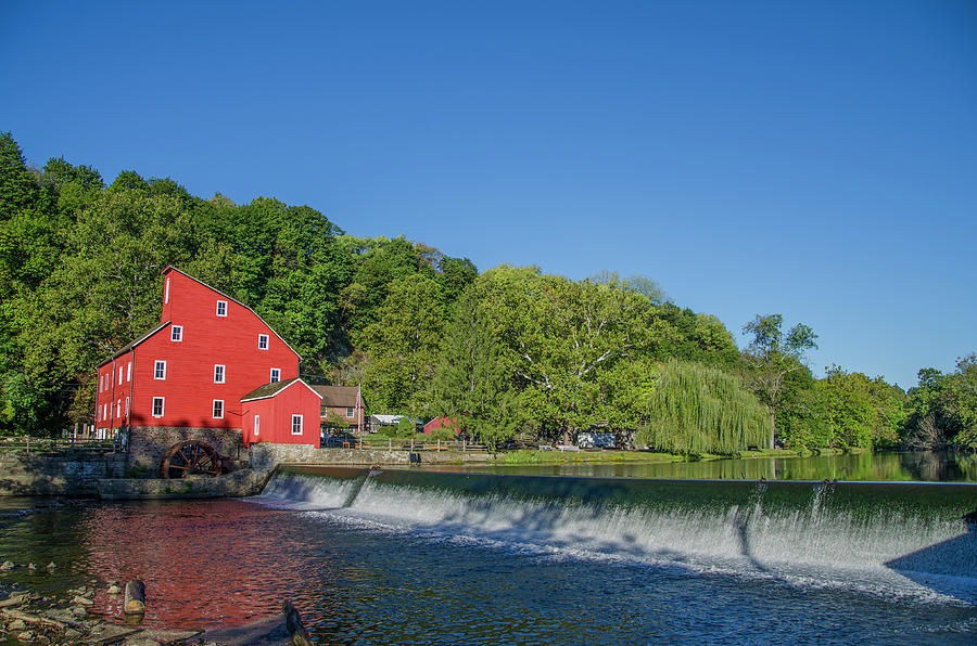 Clinton New Jersey - The Red Mill Photograph by Bill Cannon