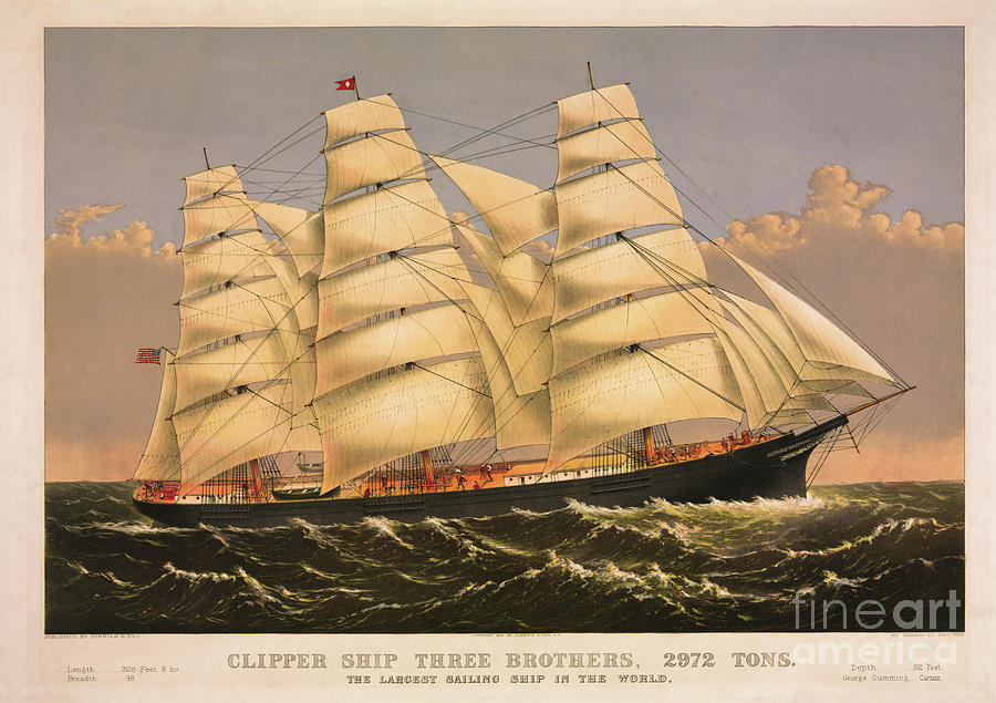 Clipper Ship Three Brothers Photograph