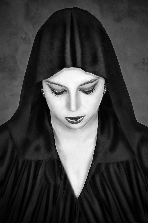 Black And White Photograph - Cloaked Beauty by Baden Bowen