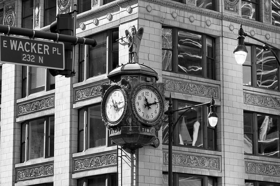 Clock on Jewelers Building - Chicago Photograph by Jackson Pearson