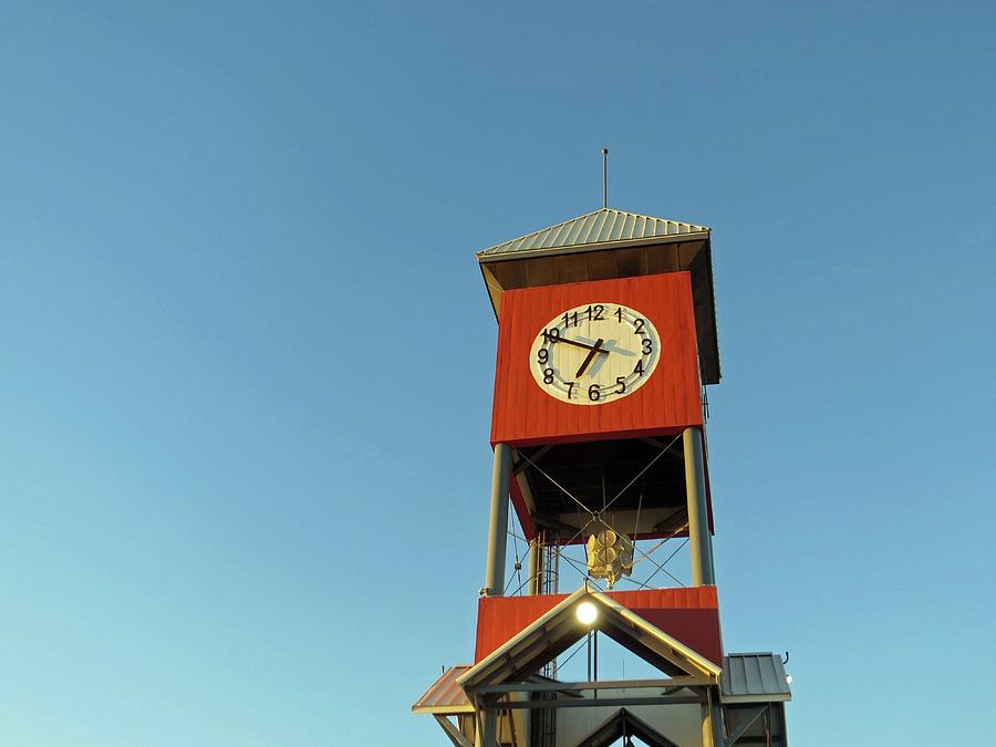Sunset Photograph - Clock tower at Sunset by Aaron Martens