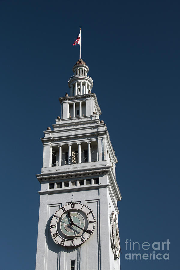 Clock tower of the train station in San Francisco Photograph by Amanda Mohler
