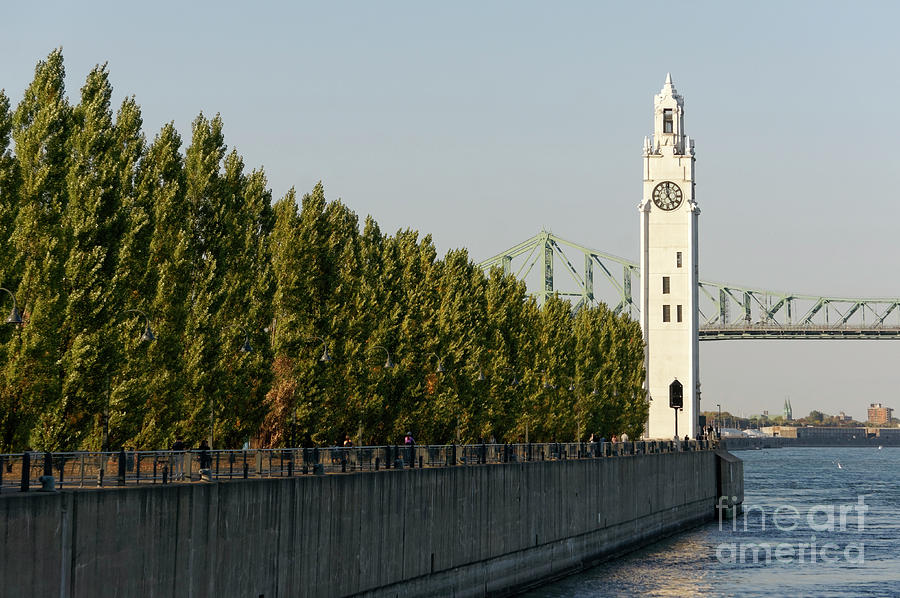 Clock Tower Quay Montreal Photograph by John  Mitchell