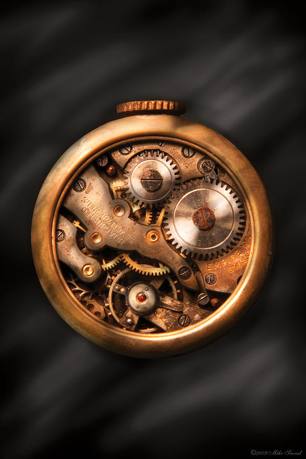 Clock Photograph - Clockmaker - Gears by Mike Savad