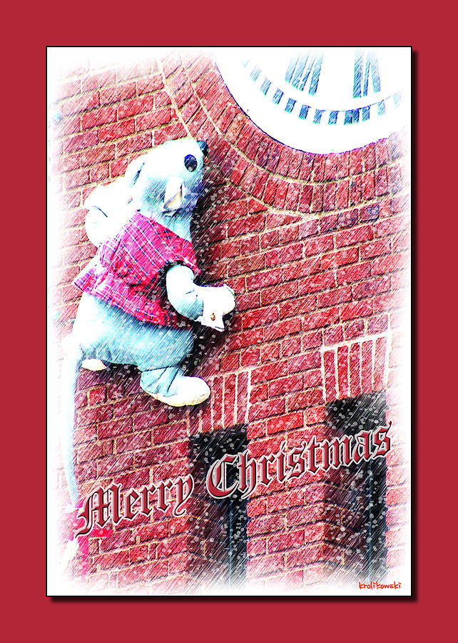 Clocktower Mouse - Greeting Card Digital Art by Ken Krolikowski