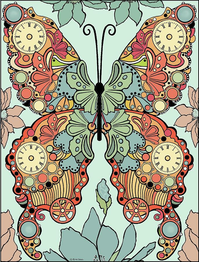 Clockwork Butterfly Digital Art by Melodye Whitaker