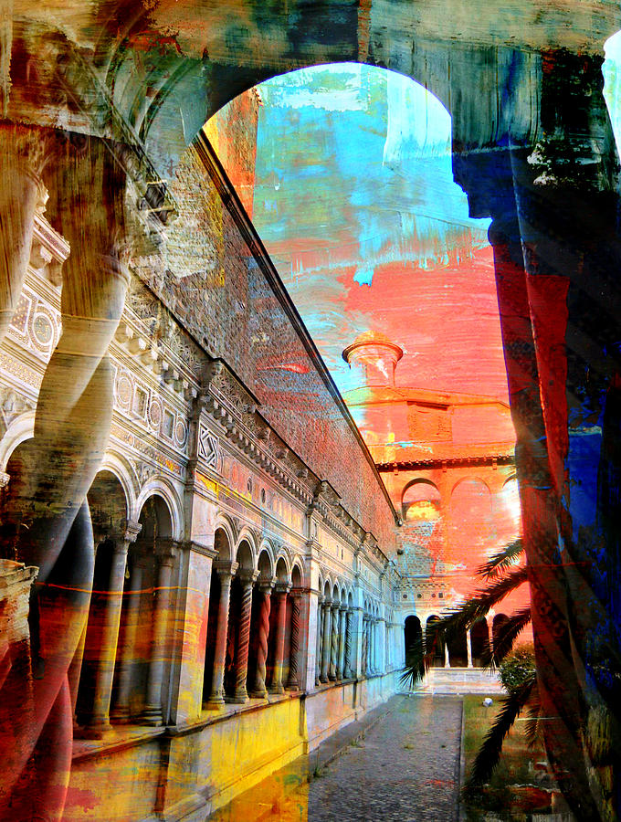 Abstract Photograph - Cloister in Rome by Mindy Newman