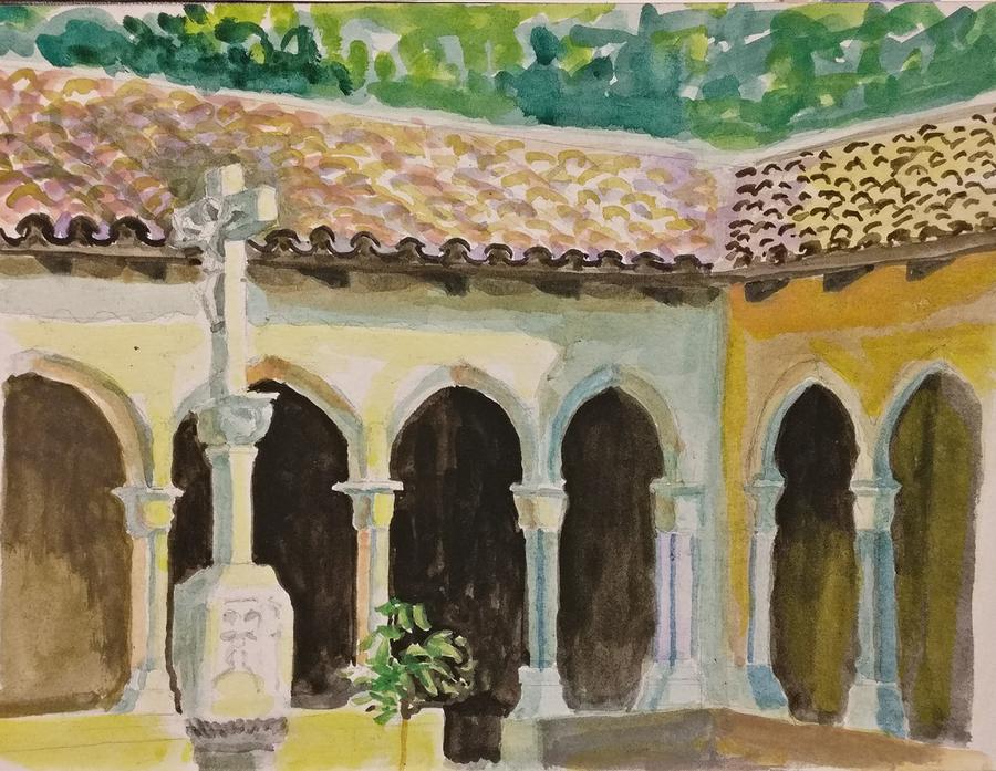 Cloister, NYC Painting by Nicolas Bouteneff Cloister, NYC Painting by Nicolas Bouteneff