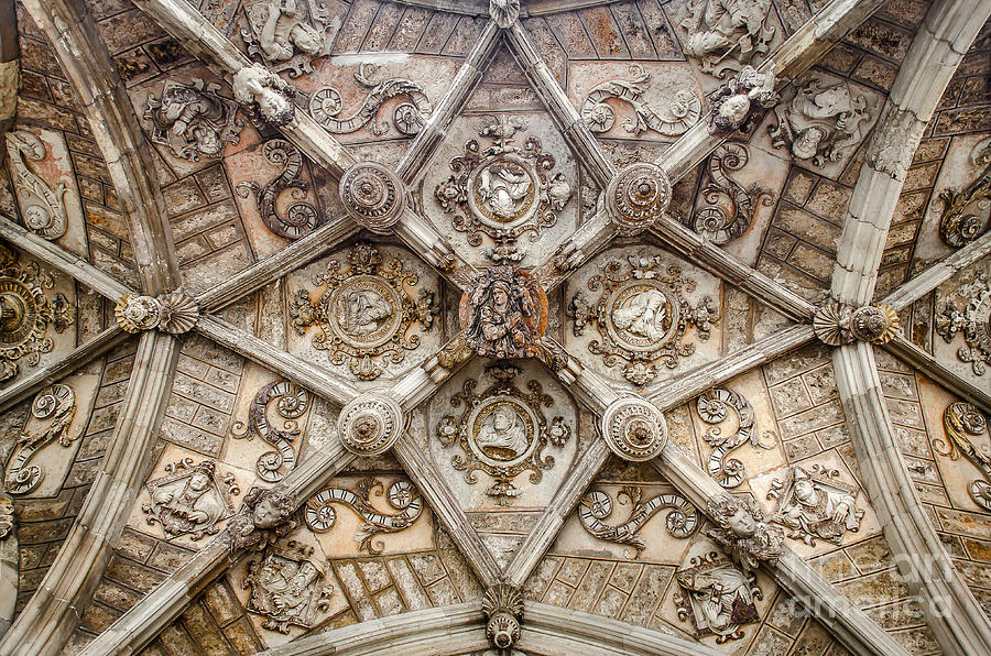 Cloister vault in Leon Cathedral Photograph by RicardMN Photography