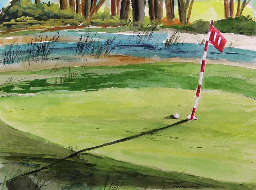 Golf Painting - Close at the Eleventh Hole by John Williams