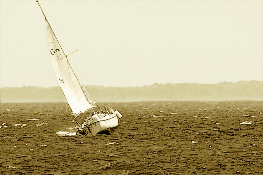 Sailboat Photograph - Close Hauled by Alan Hausenflock