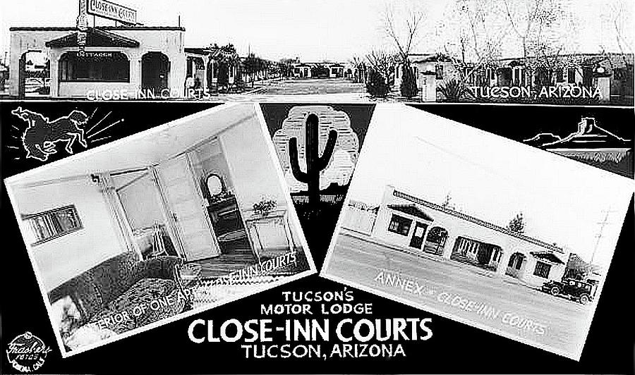 Close Inn Courts where Dillinger stayed Frasher photo South 6th South Tucson Arizona 1936 Photograph by David Lee Guss