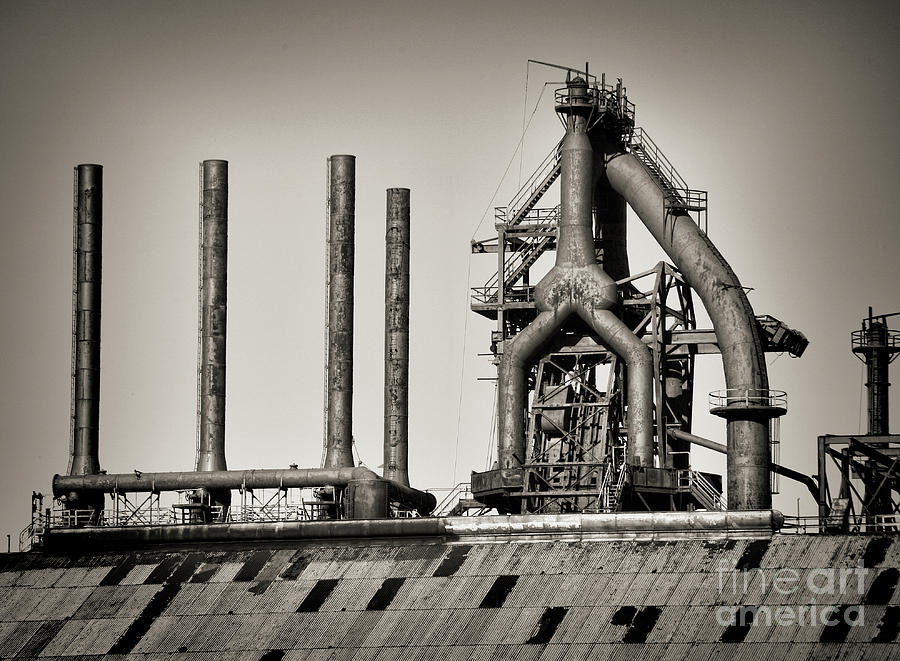 Close Up Furnace Steel Factory Pennsylvania  Photograph by Chuck Kuhn