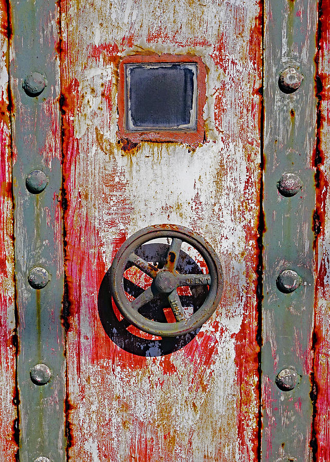 Close Up Of An Unusual Door On An Old Empty Building In Katakolon Greece Photograph by Rick Rosenshein
