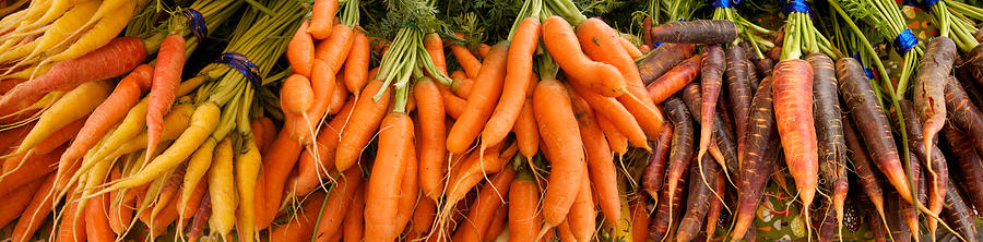 Close-up Of Carrots At Market Stall Photograph by Panoramic Images