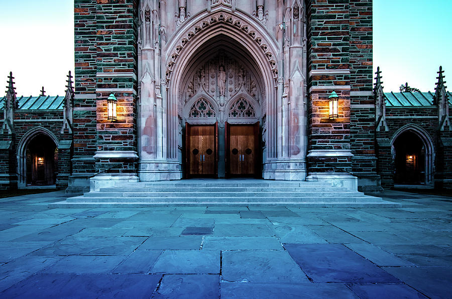 Close Up of Duke Chapel Doors Photograph by Anthony Doudt