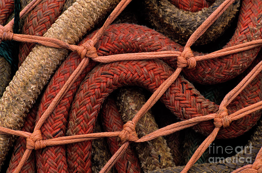 Close-up of Fishing Nets  Photograph by Jim Corwin