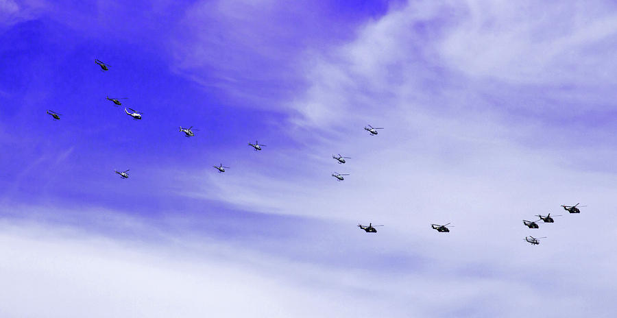 Close Up Of Helicoper Flyover Photograph by Miroslava Jurcik