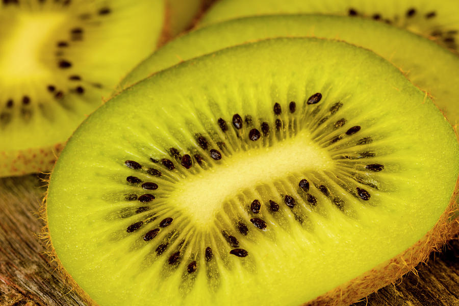 Close up of Kiwi Slices Photograph by Teri Virbickis