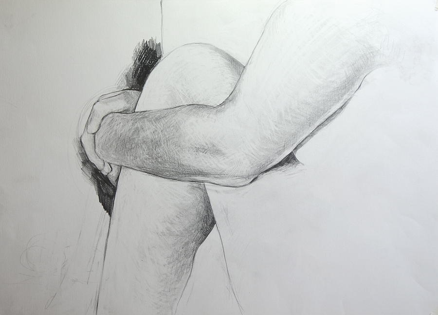 Close up of life figure. Drawing by Harry Robertson