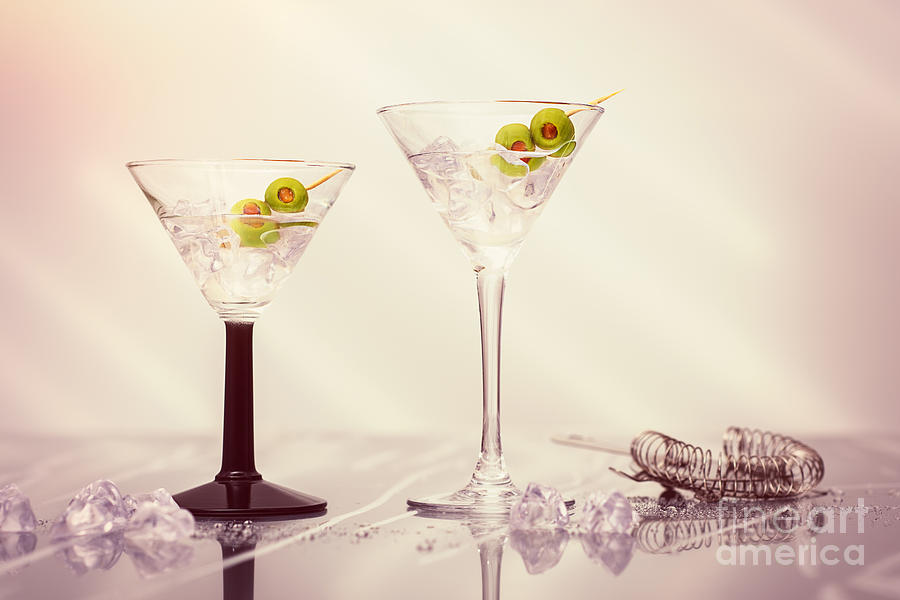 Martini Photograph - Close Up Of Martini Cocktails by Amanda Elwell
