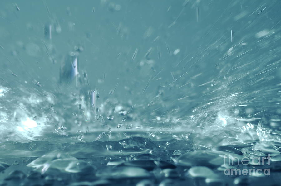 Nature Photograph - Close-up of splashing water by Sami Sarkis