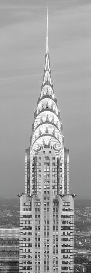 Close up of the Chrysler Building at sunset. It is the view from 42nd Street and 5th Avenue. Photograph by Panoramic Images