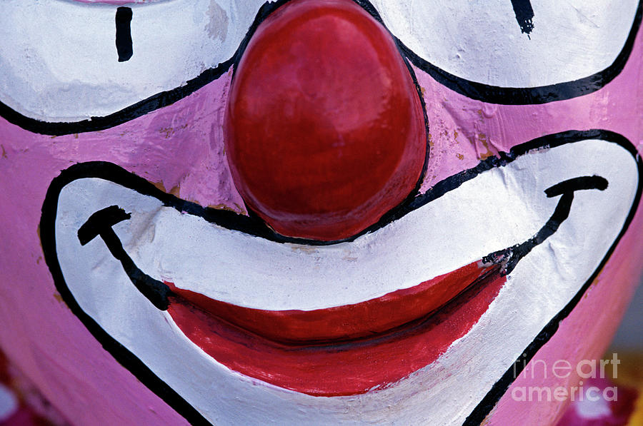 Close-up Smiling Clown  Photograph by Jim Corwin