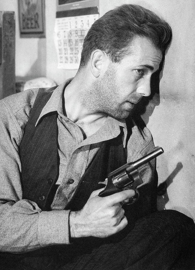Close-up up of Humphrey Bogart as Duke Mantee with gun The Petrified Forest 1936 Photograph by David Lee Guss