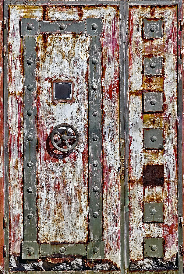 Close Up View Of An Unusual Door That Is Part Of An Old Rundown Building In Katakolon Greece Photograph by Rick Rosenshein