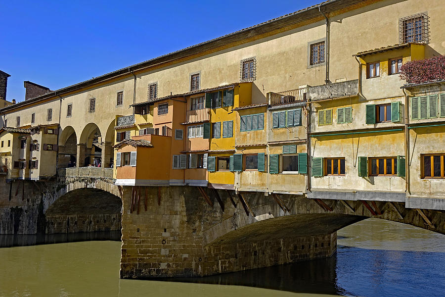 Close Up View Of The Ponte Vecchio Bridge In Florence Italy Photograph by Rick Rosenshein