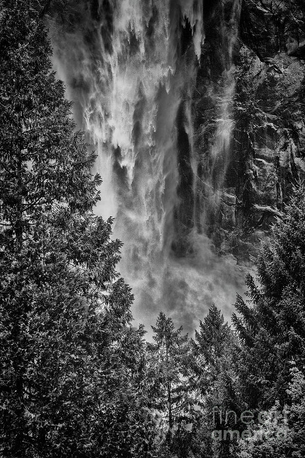 Close Up Yosemite Falls  Photograph by Chuck Kuhn