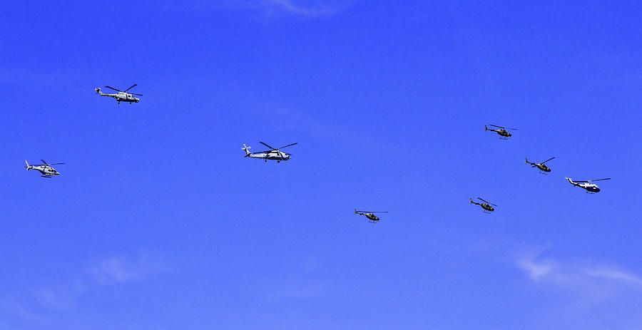 Closer Close Up Of The Flyover Helicopters Photograph by Miroslava Jurcik