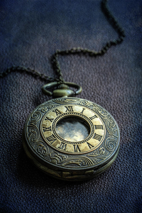 Closeup of golden ornamented pocket watch Photograph by Jaroslaw Blaminsky