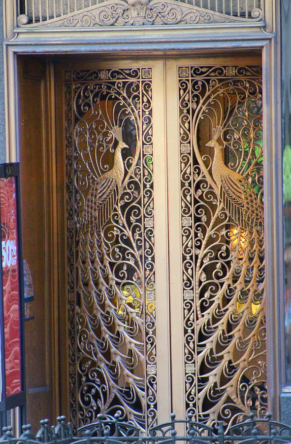 Closeup of Palmer House Hilton Tiffany Doors Photograph by Colleen Cornelius