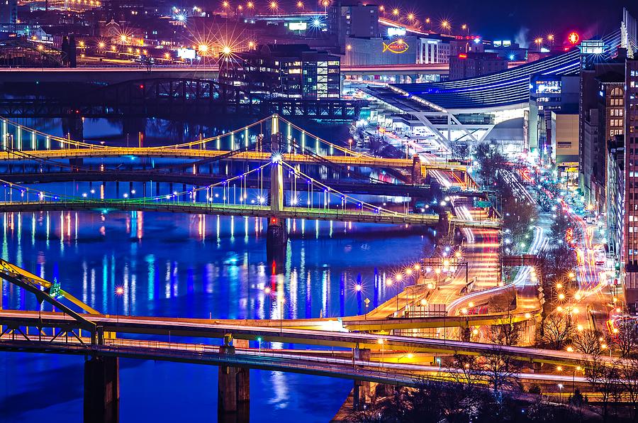Closeup Of Pittsburgh Pennsylvania City Skyline Photograph by Alex Grichenko