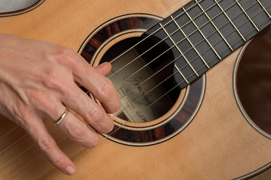 Closeup Of Someone Playing The Guitar Hand Strings Photograph By Stefan Rotter