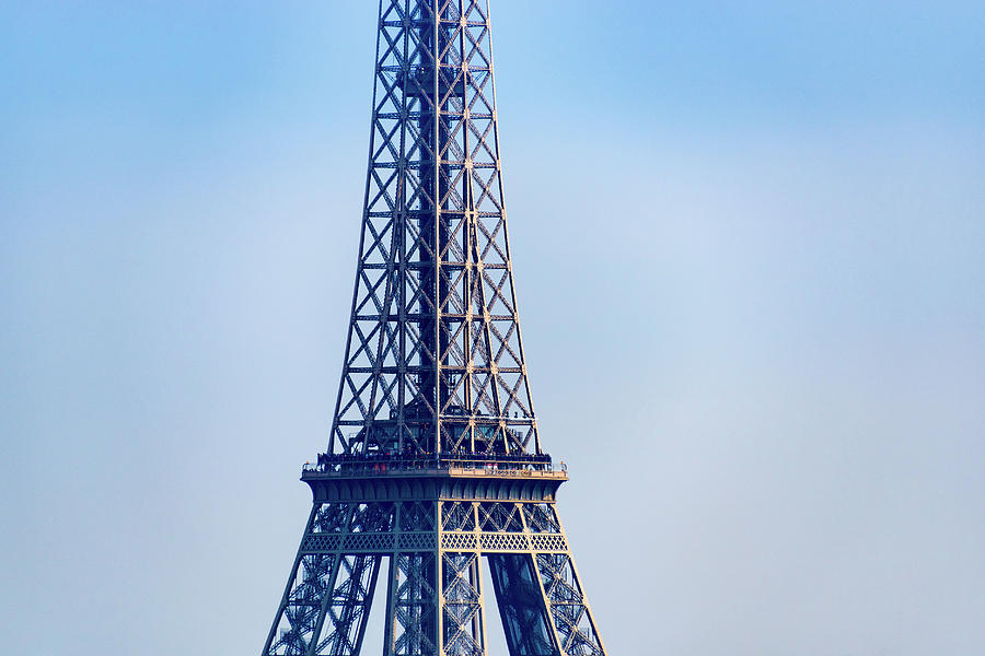 Eiffel Tower Photograph - Closeup of the Eiffel Tower by Dutourdumonde Photography