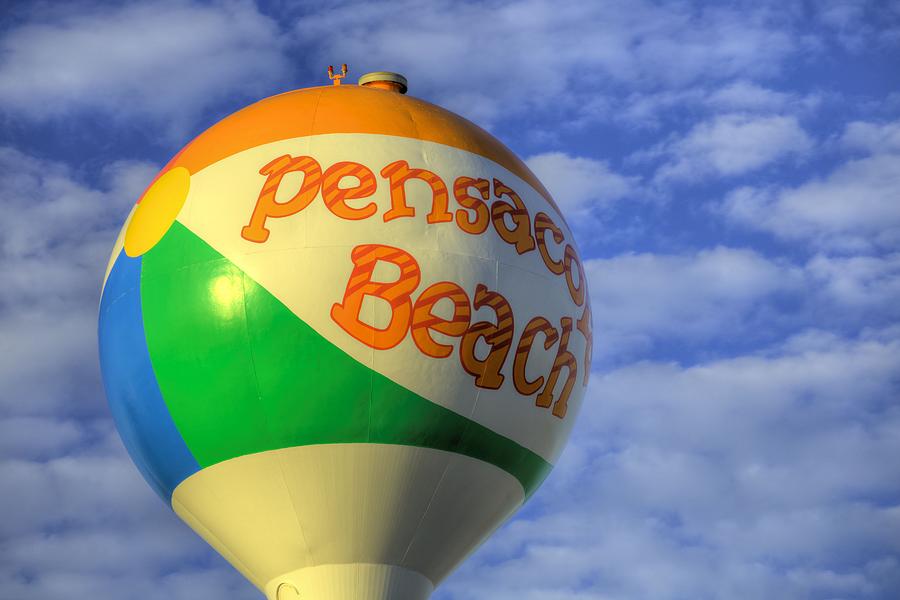 Closeup on the Pensacola Beach Beach Ball Photograph by JC Findley