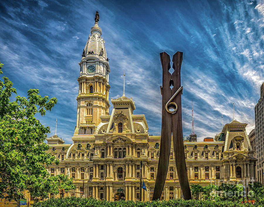 Clothespin and City Hall Photograph by Nick Zelinsky Jr