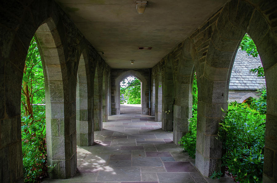 Clothier Memorial Hall Breezeway - Swathmore College Photograph by Bill Cannon